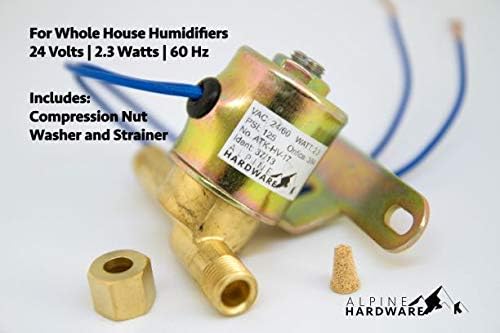 ALPINE HARDWARE Replacement Humidifier Valve for Whole House Humidifiers Compare to Aprilaire Part No. 4040 | 24 Volts | 2.3 Watts | 60 HZ from an American Owned Company