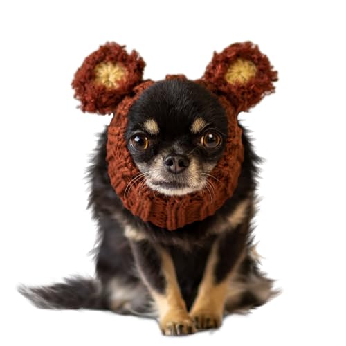 Zoo Snoods Fuzzy Bear Dog Costume - Brown Teddy Bear Costume (Small)