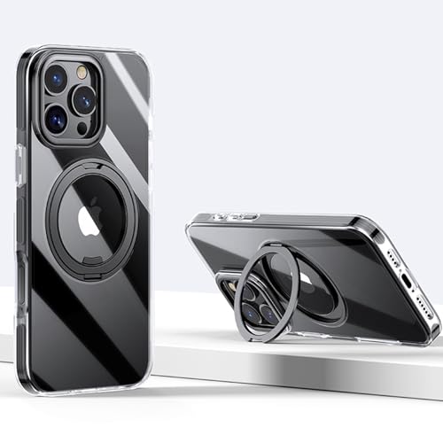 Coque iPhone 14 Plus noire rigide en silicone avec support magnétique