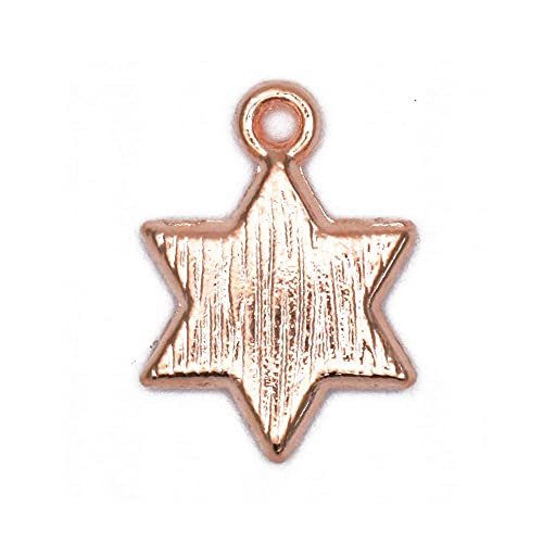 Image of Pack of 80 Star of David Black Six-pointed Star Enamel Charms Gold Plated Colored Pendants Hawaii Style Accessories for Necklace Bracelet Jewelry Making DIY Crafting