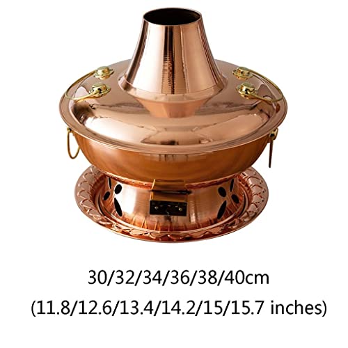 Olla china de cobre para fondue de 38 cm miniatura 7