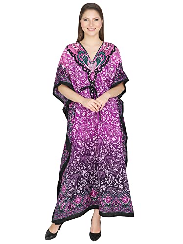 Kimono et robe longue de nuit UKAL en taille standard et grande taille couleur violette
