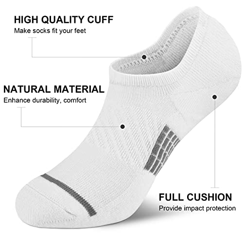 Paplus No Show Socks Men 6 Pairs, Non Slip Cushioned Low Cut Ankle Sock With Arch Support, Size 10-13 #TOP5