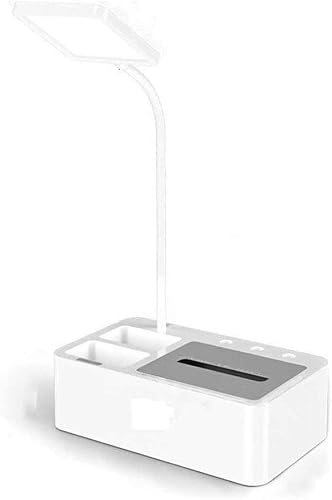 WOCOYO Lámpara de escritorio TDD multifunción de lectura lámpara de mesa LED regulable USB lámparas de mesa para cuidar los ojos lámpara de mesa de
