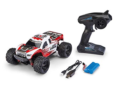 Revell X-TREME Cross Storm RC Monstertruck I Extremes Offroad-Erlebnis dank robustem Chassis & 4WD I Mit &Uuml;berrollk&auml;fig I 50 km/h Top-Speed dank leistungsstarkem Elektromotor I Ideal ab 14 Jahren, Rot