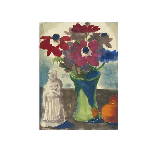Impression sur toile floral haut de gamme anémones 60x85cm