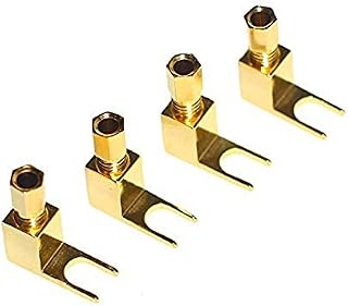 Sponsored Ad - [4 Pack] 4 pcs Total Hi-end Banana to Spade Adapter Plug/Speaker Cable Connector 4 PCS [Wy-yp01 / Spade De L]