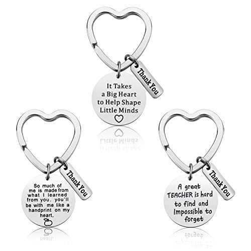 Teacher Appreciation Gift - 3PCS Teacher Keychain Set for Women Thank You Gifts for Teachers Birthday Valentine s Day Christmas Gifts for Teachers