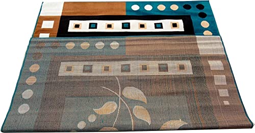 Image of Soft Modern Washable Beautiful Acrylic Rugs for Home Decor Living Room 6x8 Feet (180 x 235 Cm) Super Blue Color