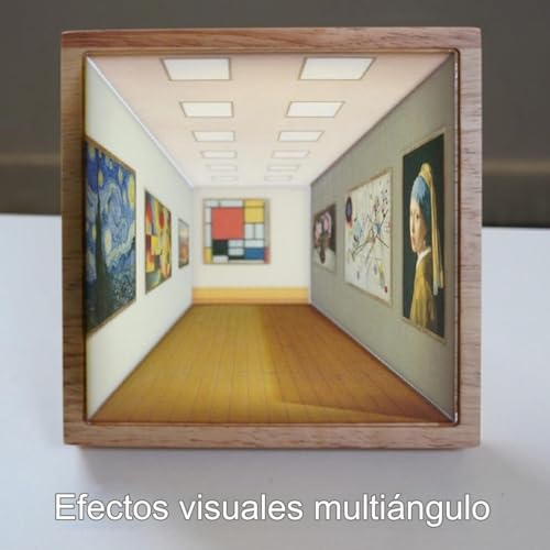 Cuadro LED para dormitorio con carga USB y diseño sin perforaciones 7
