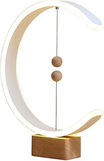 Round LED Table Lamp Modern Balance Lamp Desk Lamp, Bedside Lamp Work Study Eye Light Minimalist Space Saving Design 5W Desk Light Perfect for Bedroom Living Room (Size : 290 * 230 * 60mm)