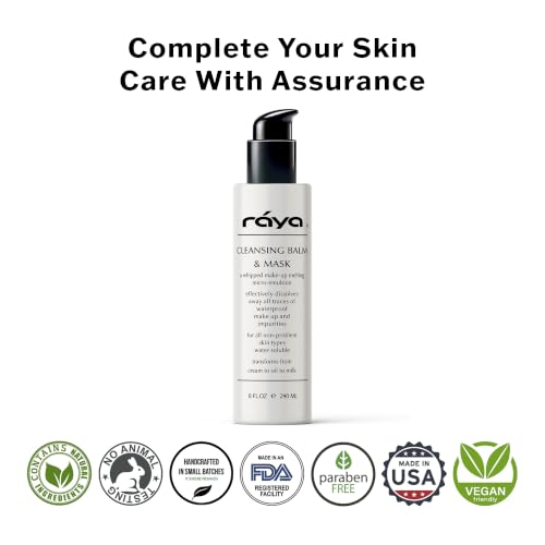 Image of Raya Facial Cleansing Balm and Mask (155) | Natural, Water-Soluble, Fluid Cleanser and Water-Proof Make-Up Remover for Combination and Dry Skin | Can Be Used as a Gentle Cleansing Mask
