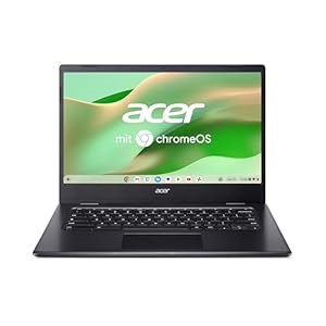 Acer Chromebook 314 (CBOA314-1H-C32M) Laptop, 14″ FHD Display, Intel Celeron N4500, 4 GB RAM, 128 GB SSD, Intel UHD Graphics, Google ChromeOS, QWERTZ-Tastatur, schwarz