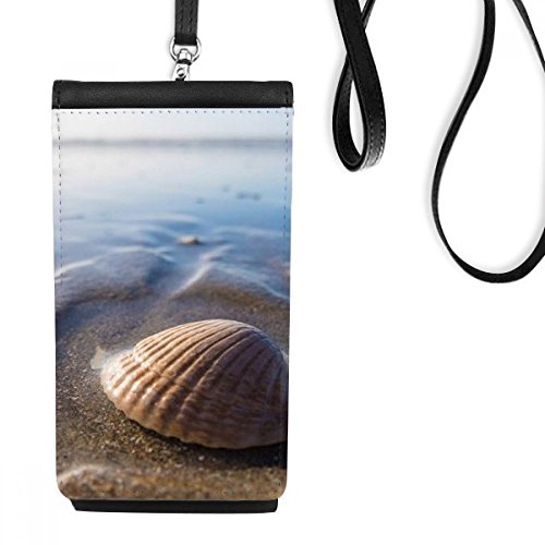 Sac à main suspendu téléphone noir imitation cuir avec motif marin