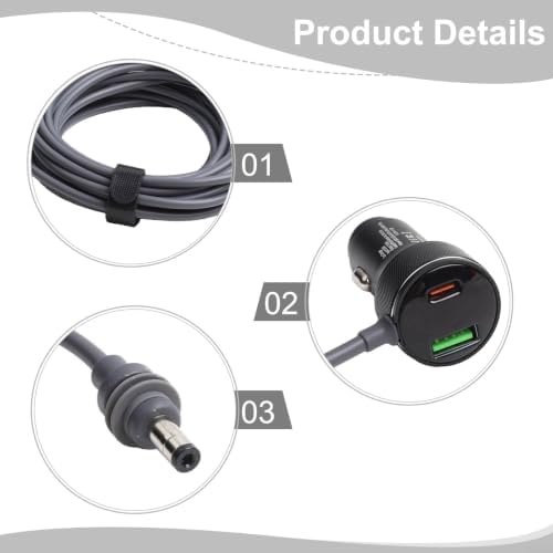 Dual USB Car Charger for Starlink for mini, ABS Build & Voltmeter, — view 2