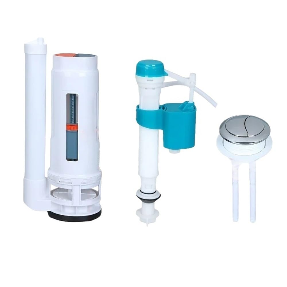 1 Juego de accesorios de reparación de tanque de agua de válvula de llenado de doble descarga, válvula de cisterna de drenaje de inodoro de durabilidad(24cm)