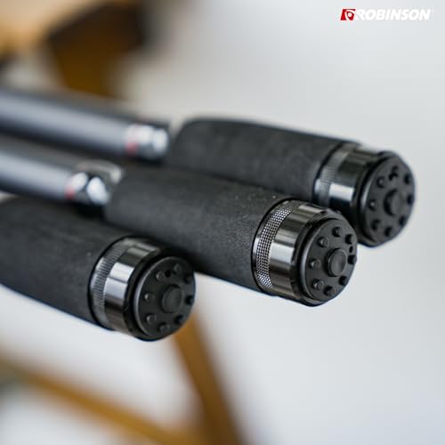 Robinson Angelrute - Teleskoprute Karbon - Kompaktes Transportmaß - Robuste Ringe - Rutschfester Rollenhalter - Leicht und widerstandsfähig - Stinger X-Cross Tele
