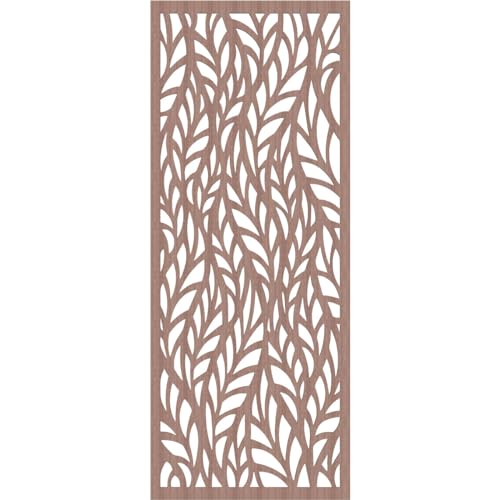 Image of Ortonville Decorative Pierced Fretwork Wood Wall Panels, 29 3 /8 inchW x 74 3 /8 inchH x 3 /8 inchT, Walnut