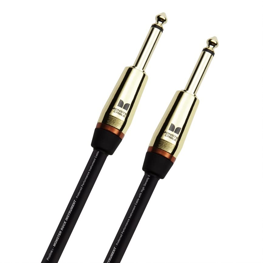 Monster Prolink Rock Instrument Cable - 12 ft - Straight to  