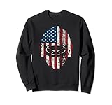 Eishockey Torwart Shirt Amerikanische Flagge patriotischer Helm Geschenke Sweatshirt