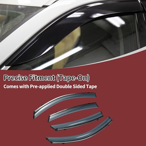 HEROFFIX 1 Set Fensterabweiser für Honda Civic 2016-2021 Seitliche Fensterabweiser Schwarz