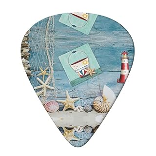 Lighthouse Beach Lot de 6 médiators pour guitare acoustique, guitare électrique, basse, ukulélé – fins, moyens et épais. - Les Beatles, Paul McCartney, John Lennon, RIngo Starr, George Harrison Lighthouse Beach Lot de 6 médiators pour guitare acoustique, guitare électrique, basse, ukulélé – fins, moyens et épais. – Image 3