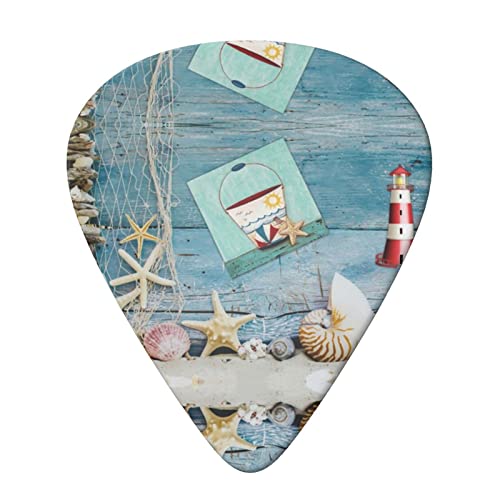 Lighthouse Beach Lot de 6 médiators pour guitare acoustique, guitare électrique, basse, ukulélé – fins, moyens et épais. - Les Beatles, Paul McCartney, John Lennon, RIngo Starr, George Harrison Lighthouse Beach Lot de 6 médiators pour guitare acoustique, guitare électrique, basse, ukulélé – fins, moyens et épais. – Image 4