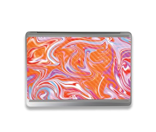 Image of MightySkins Carbon Fiber Skin Compatible With Microsoft Surface Laptop Studio 2 (2023) Full Wrap Kit - Orange Swirl | Protective, Durable Textured Carbon Fiber Finish | Easy To Apply | Made in the USA
