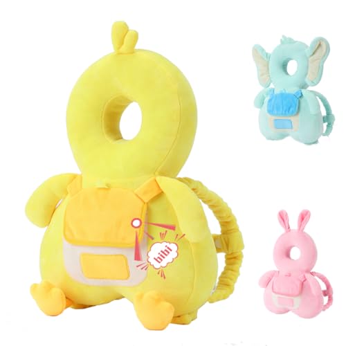 Head Safety Protector Pad for Baby Toddler Walker,Infant Talking Head Protection Backpack Cushion (Yellow Duck)
