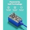 65W Charger for Nintendo Switch 2 AC Adapter Compatible with Steam Deck/Ps Portal, GaN Switch Power Cord Fast Charging PD Brickgeek Adapter Recognizable USB C Charger 4.92FT - Blue