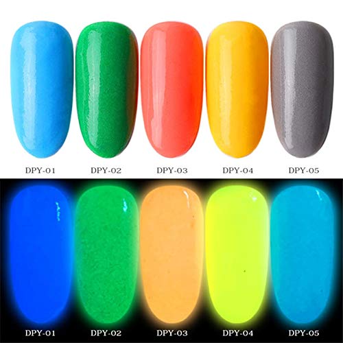 10ml Luminous Nail Powder Fluorescent Art Pigment Dipping Glitter Decoration Natural Dry NO Lamp Cure Long Last – Bild 7