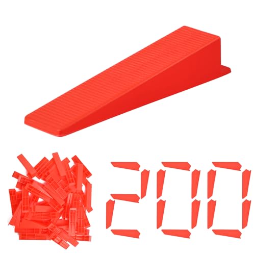 Flintronic Système de Nivellement Carrelage, 200 Pièces Cale réutilisables Autonivelant, Cales de serrage pour Carrelage, Outil Niveleur du Carreleur Systeme de Nivellement à Pince