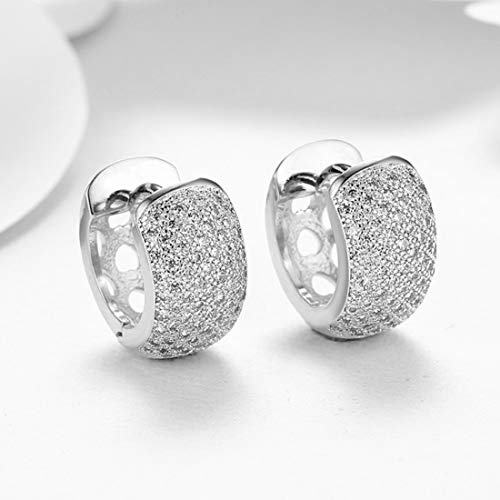 Crystal Earrings Plated with Silver