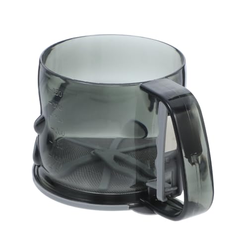 ANDRESLAD Cedazo para Harina y Azúcar Glas con Prensa Manual, Cedazo De Plástico Grueso Gris, Utensilio para Repostería Casera, Filtro Fino para Hornear,