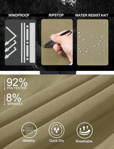 MAGCOMSEN Snow Pants for Men Water Resistant Fleece Lined 5 Zipper Pockets Winter Snowboard Hiking Insulated Ski Pants4