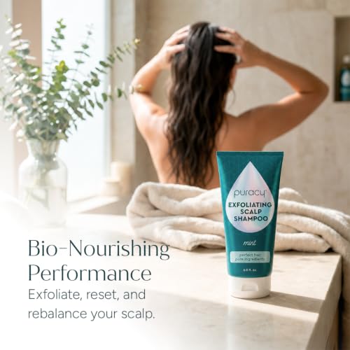 Puracy Scalp Scrub, 99.96% Natural Scalp Exfoliator, Hair Scrub, Scalp Exfoliator Scrub, Scalp Treatment, Scalp Cleanser, Dry Scalp Treatment, Scalp Care, Scalp Shampoo, Itchy Scalp Shampoo - Mint - Image 2