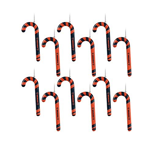 FOCO Chicago Bears NFL 12 Pack Candy Cane Ornament Set