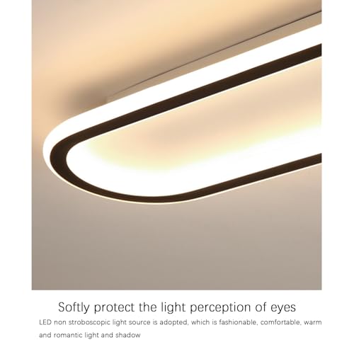 Plafonnier LED moderne dimmable de 100cm couleur or avec télécommande - 4