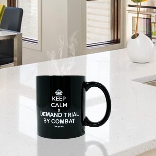 Funny Guy Mugs Keep Calm & Demand Trial By Combat Ceramic Coffee Mug 11Oz - Funny Coffee Mug For Women And Men - Novelty Coffee Cup With Sayings - Gag Gift For Friends Coworker Boss Birthday Christmas #TOP2