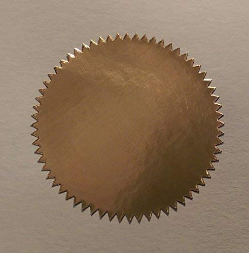 Audioprint Ltd. Pack of 200-41mm Starburst Notary/Legal/Certificate Seals - Colour Code Stickers/Sticky Labels - Choose Your Colour/s (Shiny Bronze) — image 1
