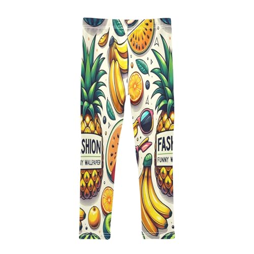 Bolaz Toddler Girls Leggings Printed Yoga Pants Leggings Seamless Pattern with Fruits for Kids2