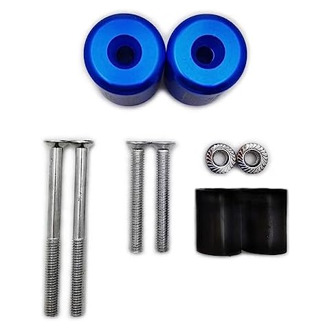 AfterMokit Handlebar Balancer Sliders with Rubber Bushings for Suzuki Bandit Burgman DR-Z400S DR650SE GS500E GSX1100F GSXR Hayabusa GSX1300R Katana SV650S SV1000S TL1000S UH200A Blue Bar End Weights Cover