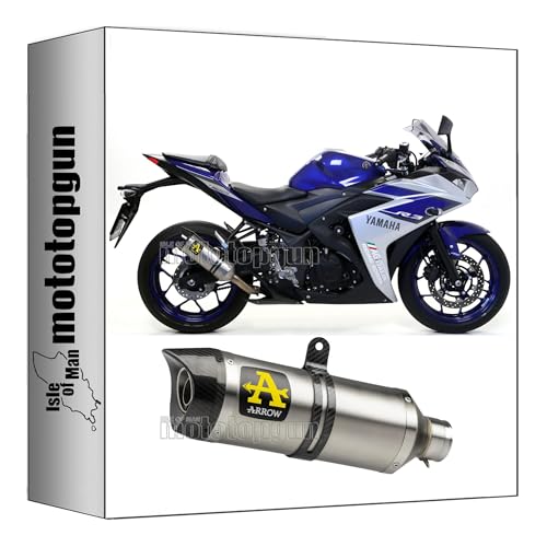 Pot echappement Arrow Thunder aluminium Yamaha YZF R3 2015 2016 2017 embout carby 71831AK