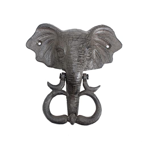 DJDLLZY Gusseisen Elefant Kopf Elfenbein Tür Klopfen, Geeignet for Zuhause, Terrasse, Villa, Outdoor, Garten, Innenhof Wand Hängende Türgriff Cover