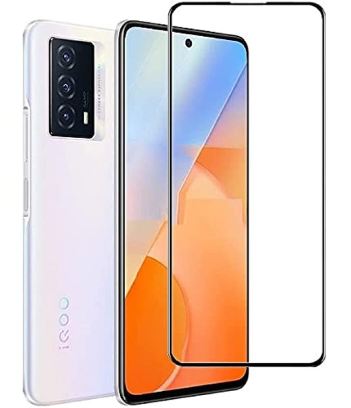 Image of ZARALA Tempered Glass Screen Protector Compatible for (Black) with Edge to Edge Coverage and Easy Installation kit (IQ00 Z5)