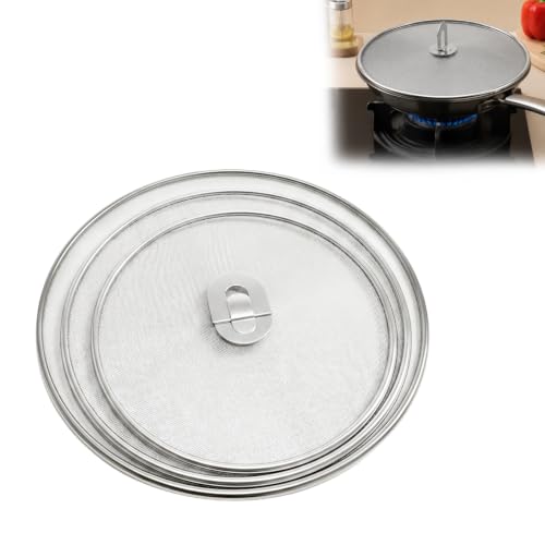 3 Pcs Stainless Steel Splatter Screen for Frying Pan