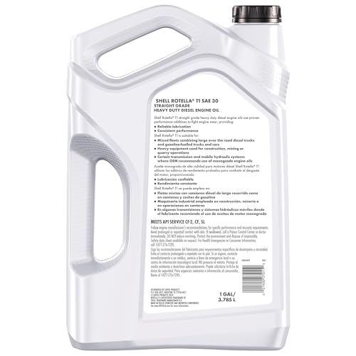 Shell Rotella T1 30 Diesel Engine Oil, 1 Gallon (3 Pack)