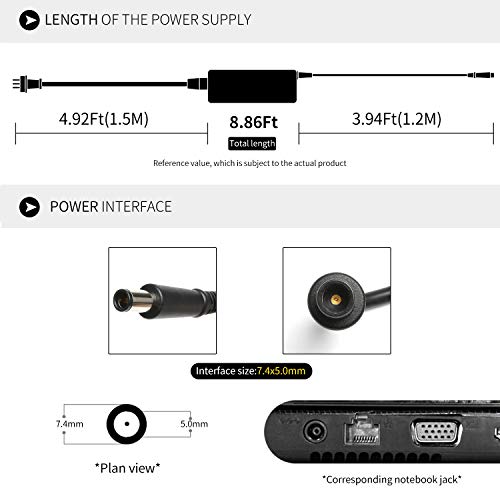 90W Ac Adapter Charger For Hp Elitebook 8460P 8470P 8440P 8560P 8760P 8570W 8760W 8770W Probook 4430S 4440S 4520S 4530S Hp Pavilion All In One Desktop Pc 18'' 19'' 20" 21" 22" 23" Power Supply+Cord #TOP1