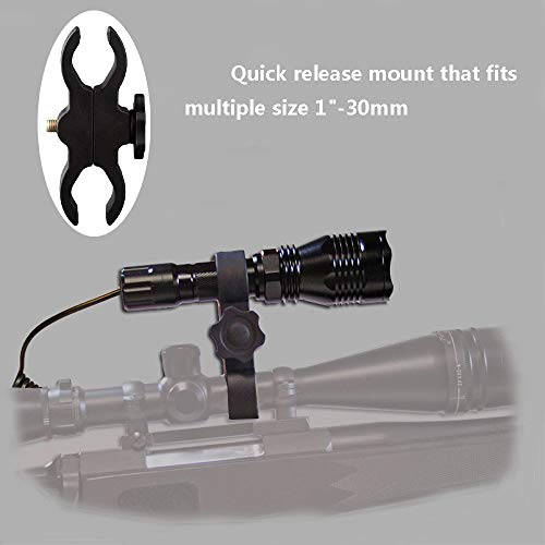 Ulako Green Light Tactical Flashlight 250 Yards Range with Scope Sight