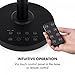 KLARSTEIN Neo Stream Table Fan, Adjustable, Air Circulator, Remote Control, 8 Modes, Oscillating, Portable, Strong and Quiet Operation - Black